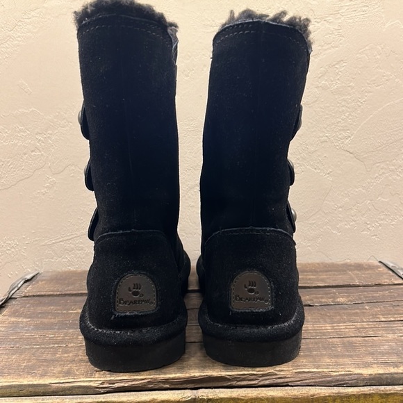 BearPaw Luna Black Short Boots Women’s Size 9 - NEW - Picture 4 of 11